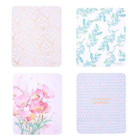 4 Pcs Suede Eyeglass Cloth Microfiber Cleaning Cloth Mobile Phone Wipes Cleaning Cloth,Random Pattern